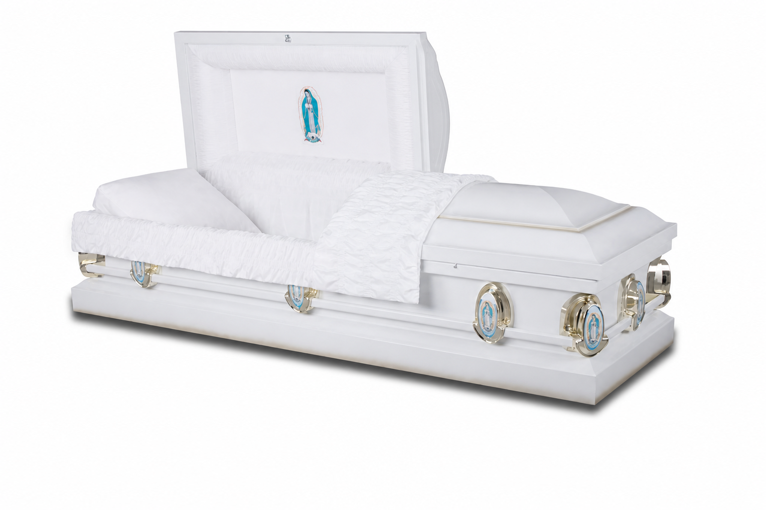 Lady Guadalupe 20 gauge steel casket