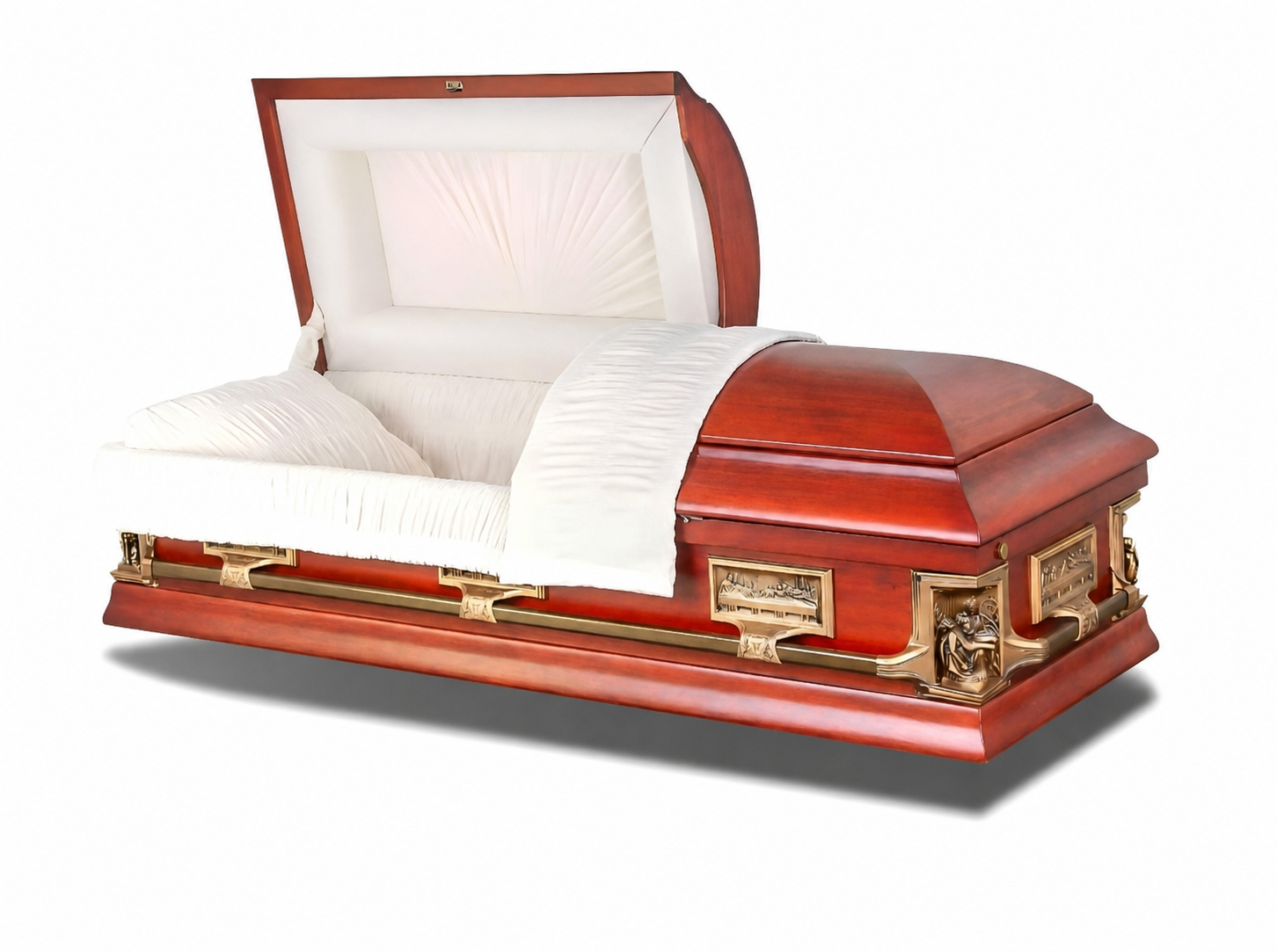 Pieta-Metal wood casket